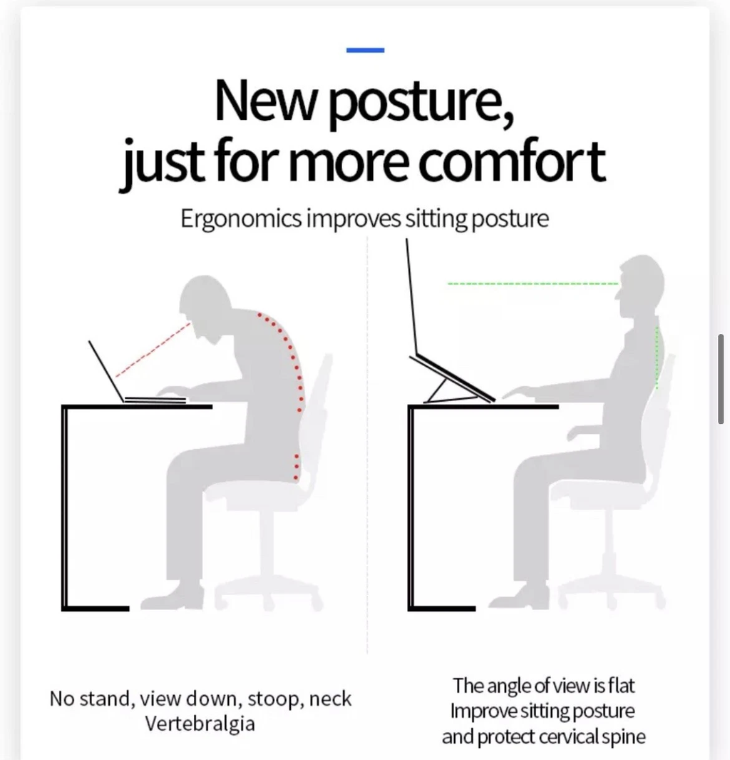 LAPTOP STAND PORTABLE ADJUSTABLE TABLET HOLDER DESK RISER FOR NOTEBOOK BOOK